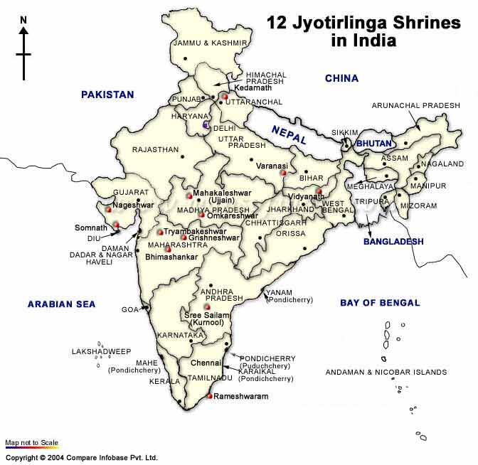 Map Jyotirlinga